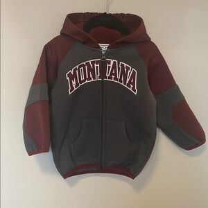 Montana Grizzles Football, Long Sleeve Zipper Hoodie Jacket